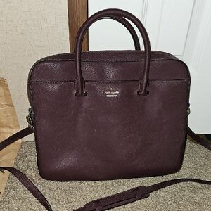 Kate Spade Plum Leather Laptop Bag